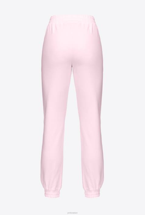 Joggingbekleidung und Leggings | Pinko staubiges Flieder Jogginghose mit Logo-PrintZ4ZP717