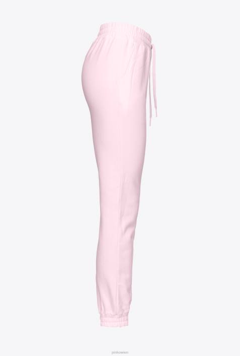 Joggingbekleidung und Leggings | Pinko staubiges Flieder Jogginghose mit Logo-PrintZ4ZP717