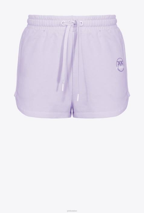 Shorts | Pinko Flieder - leichtes Sorbet Shorts mit Logo-PrintZ4ZP756