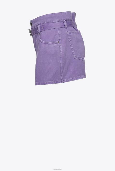 Shorts | Pinko Lavendelflieder Shorts im Minirock-Stil mit GürtelZ4ZP675