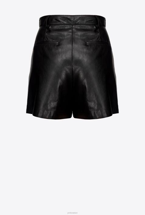 Shorts | Pinko Limousine schwarz Shorts in LederoptikZ4ZP721