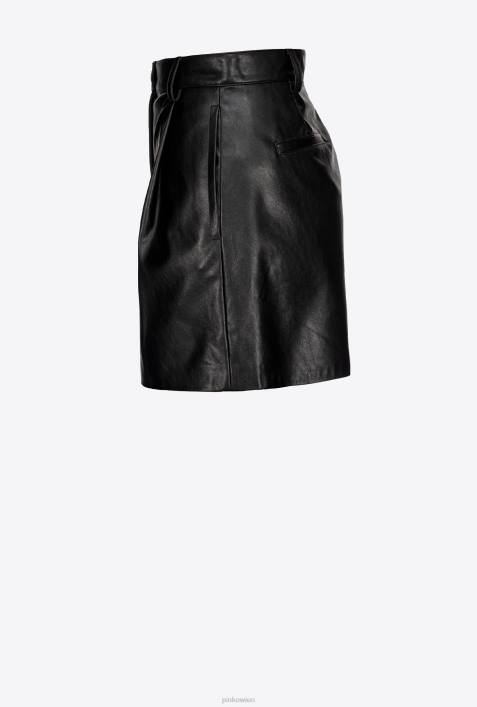 Shorts | Pinko Limousine schwarz Shorts in LederoptikZ4ZP721
