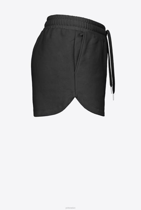 Shorts | Pinko Limousine schwarz Shorts mit Logo-PrintZ4ZP757