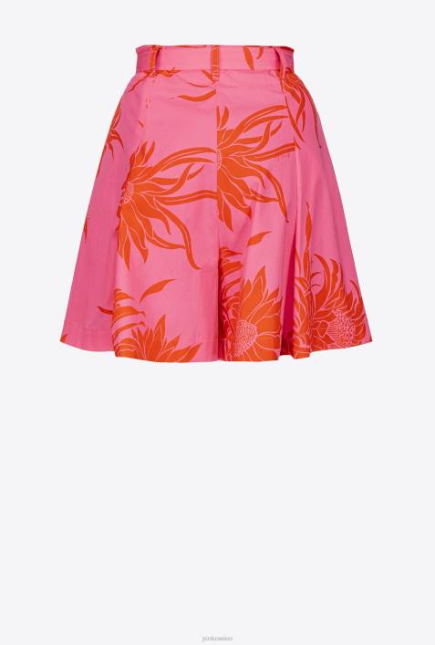 Shorts | Pinko Pink Rot Shorts mit großen aufgedruckten BlumenZ4ZP736