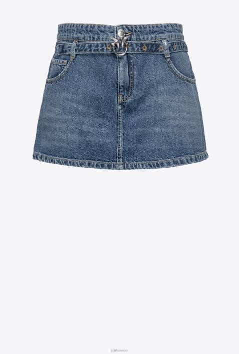 Shorts | Pinko dunkle Vintage-Waschung Jeans-SkortsZ4ZP689