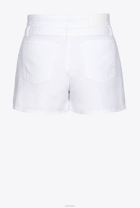 Shorts | Pinko helles Weiss Shorts im Minirock-Stil mit GürtelZ4ZP674