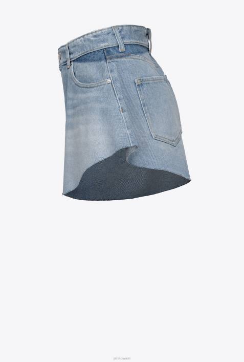 Shorts | Pinko leichte Vintage-Waschung Schmetterlingsshorts aus gebleichtem DenimZ4ZP659