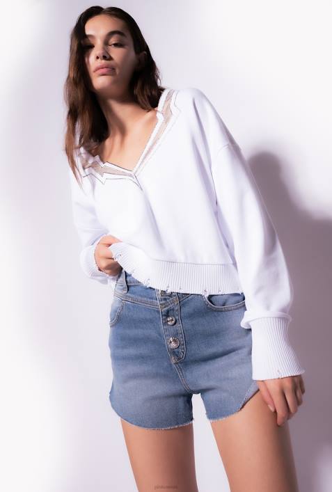 Shorts | Pinko mittelhelle Waschung Shorts mit gemischten KnöpfenZ4ZP771