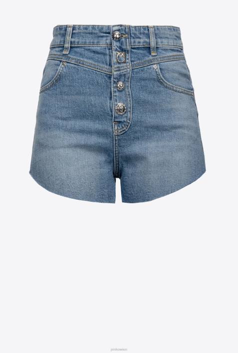 Shorts | Pinko mittelhelle Waschung Shorts mit gemischten KnöpfenZ4ZP771