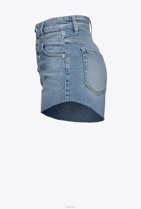 Shorts | Pinko mittelhelle Waschung Shorts mit gemischten KnöpfenZ4ZP771
