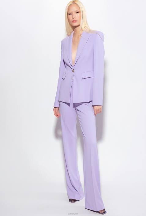 Blazer | Pinko Flieder - dunkles Sorbet Einreihiger Stretch-BlazerZ4ZP560