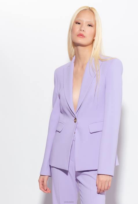 Blazer | Pinko Flieder - dunkles Sorbet Einreihiger Stretch-BlazerZ4ZP560