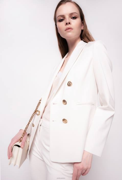 Blazer | Pinko G. Maroso-Beige Blazer mit SchmuckknöpfenZ4ZP620