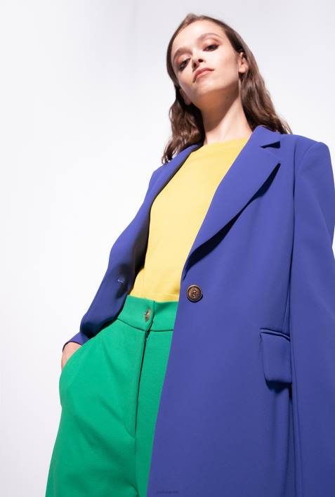Blazer | Pinko Gespenstblau Einreihiger Blazer aus Stretch-CrêpeZ4ZP635