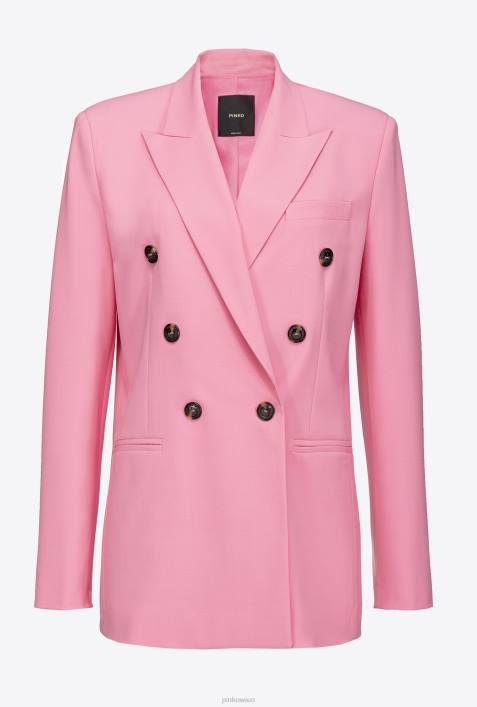 Blazer | Pinko Konvolvulus rosa Blazer aus WollstoffZ4ZP581