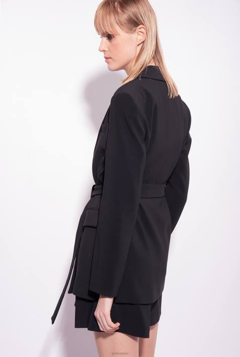 Blazer | Pinko Limousine schwarz Blazer mit BindegürtelZ4ZP579