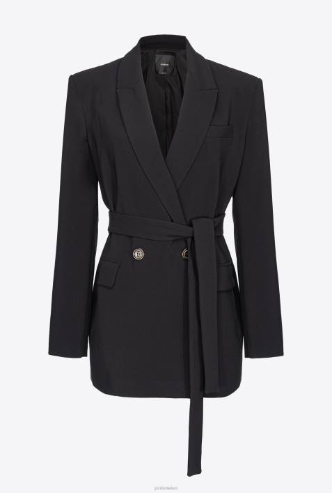 Blazer | Pinko Limousine schwarz Blazer mit BindegürtelZ4ZP579