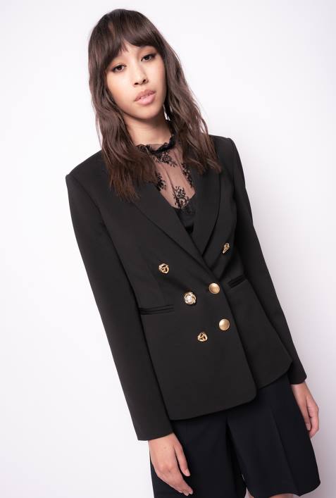 Blazer | Pinko Limousine schwarz Blazer mit SchmuckknöpfenZ4ZP621