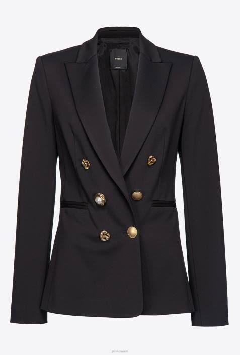 Blazer | Pinko Limousine schwarz Blazer mit SchmuckknöpfenZ4ZP621