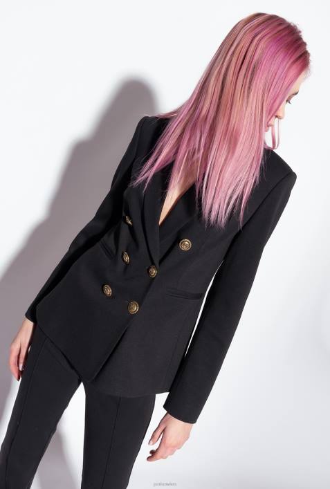 Blazer | Pinko Limousine schwarz Blazer mit SchmuckknöpfenZ4ZP622