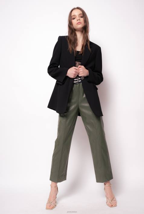 Blazer | Pinko Limousine schwarz Einreihiger Blazer aus Stretch-CrêpeZ4ZP624
