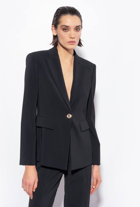 Blazer | Pinko Limousine schwarz Einreihiger Stretch-BlazerZ4ZP561