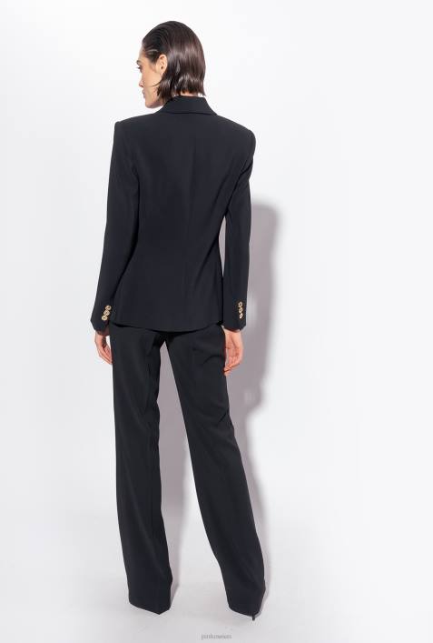 Blazer | Pinko Limousine schwarz Einreihiger Stretch-BlazerZ4ZP561