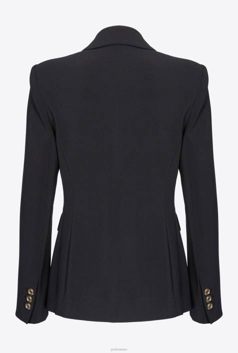 Blazer | Pinko Limousine schwarz Einreihiger Stretch-BlazerZ4ZP561