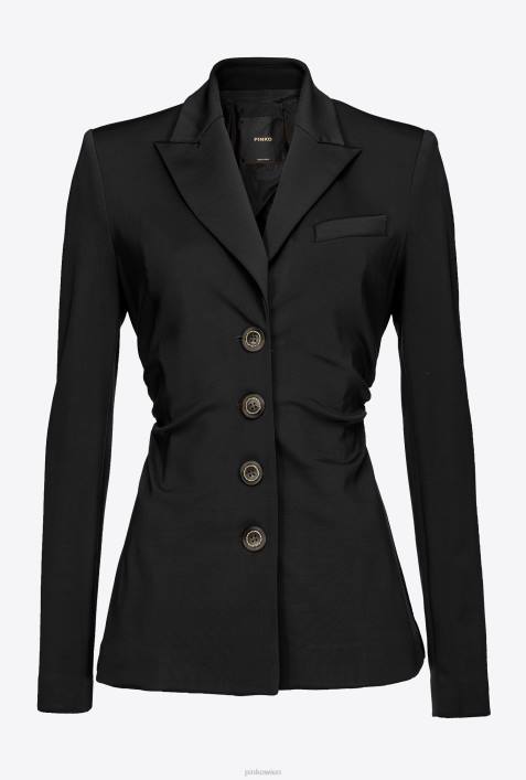 Blazer | Pinko Limousine schwarz Slim-Fit-Blazer aus technischem StoffZ4ZP607
