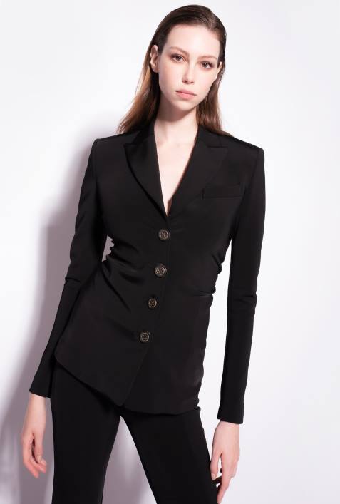 Blazer | Pinko Limousine schwarz Slim-Fit-Blazer aus technischem StoffZ4ZP611
