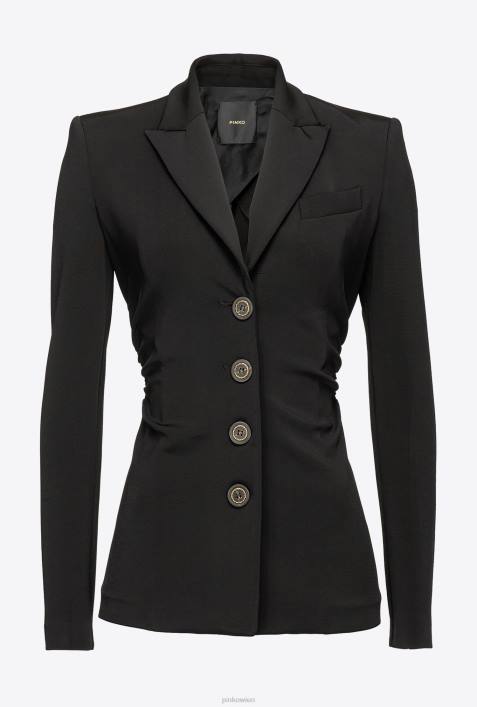 Blazer | Pinko Limousine schwarz Slim-Fit-Blazer aus technischem StoffZ4ZP611