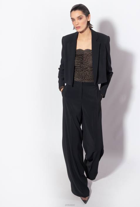 Blazer | Pinko Limousine schwarz Spencer-Jacke aus Stretch-CrêpeZ4ZP603