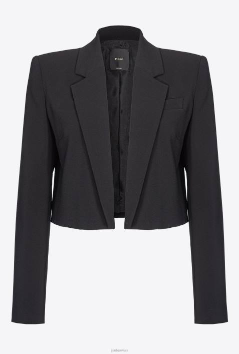 Blazer | Pinko Limousine schwarz Spencer-Jacke aus Stretch-CrêpeZ4ZP603