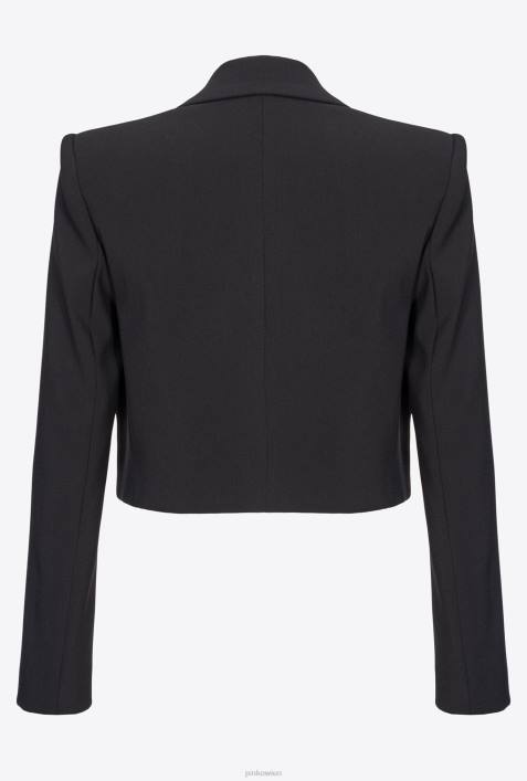 Blazer | Pinko Limousine schwarz Spencer-Jacke aus Stretch-CrêpeZ4ZP603