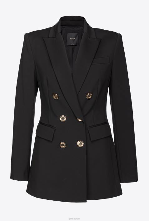 Blazer | Pinko Limousine schwarz Zweireihiger Voll-Milano-BlazerZ4ZP575