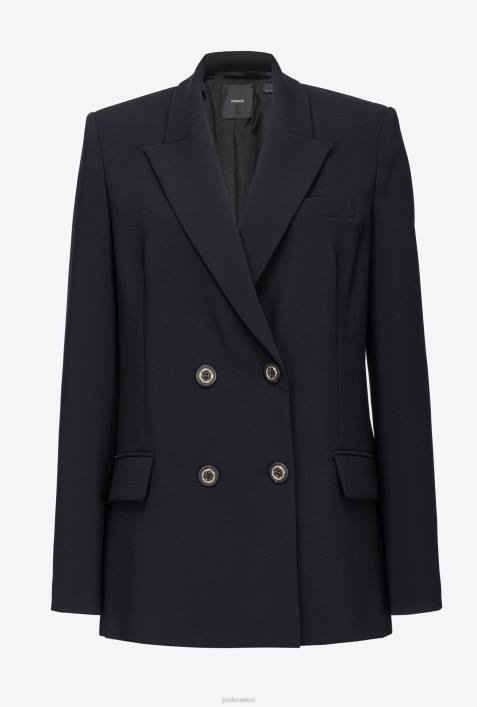 Blazer | Pinko Limousine schwarz Übergroßer Stretch-BlazerZ4ZP572