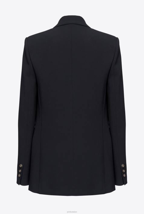 Blazer | Pinko Limousine schwarz Übergroßer Stretch-BlazerZ4ZP572