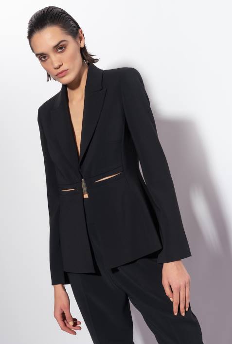 Blazer | Pinko Limousine schwarz eleganter Stretch-BlazerZ4ZP584