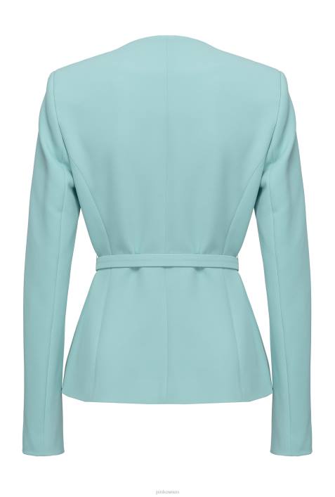 Blazer | Pinko Nilblau elegante Jacke mit dünnem GürtelZ4ZP593
