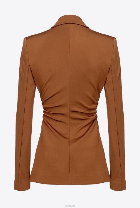 Blazer | Pinko braun - Dackel Slim-Fit-Blazer aus technischem StoffZ4ZP576