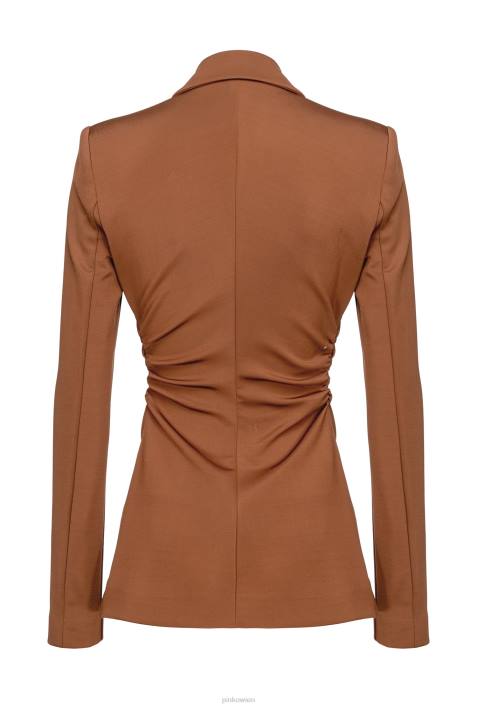 Blazer | Pinko braun - Dackel Slim-Fit-Blazer aus technischem StoffZ4ZP609