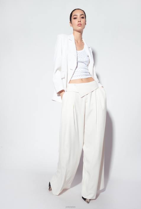Blazer | Pinko nicht-gerade weiss Galleria-Blazer mit durchgehendem PaillettenbesatzZ4ZP617