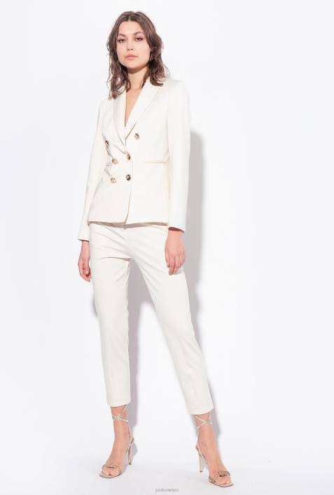 Blazer | Pinko rosa rauchweiß Blazer mit SchmuckknöpfenZ4ZP569