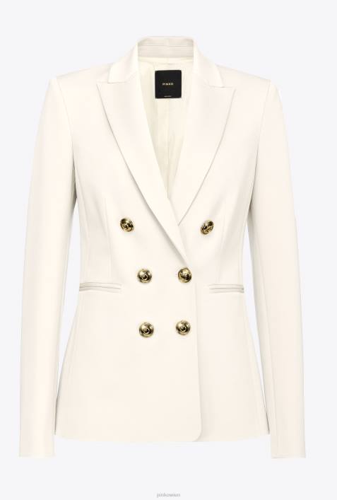 Blazer | Pinko rosa rauchweiß Blazer mit SchmuckknöpfenZ4ZP569