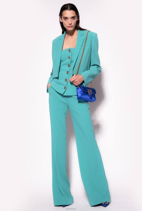 Freizeitjacken | Pinko Blau Spencer-Jacke aus Stretch-CrêpeZ4ZP602
