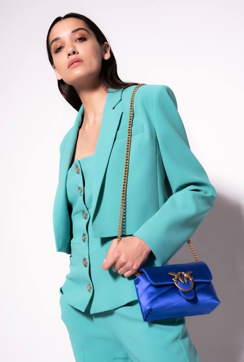 Freizeitjacken | Pinko Blau Spencer-Jacke aus Stretch-CrêpeZ4ZP602
