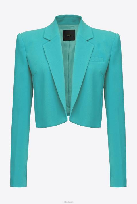 Freizeitjacken | Pinko Blau Spencer-Jacke aus Stretch-CrêpeZ4ZP602