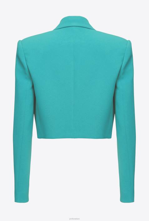 Freizeitjacken | Pinko Blau Spencer-Jacke aus Stretch-CrêpeZ4ZP602
