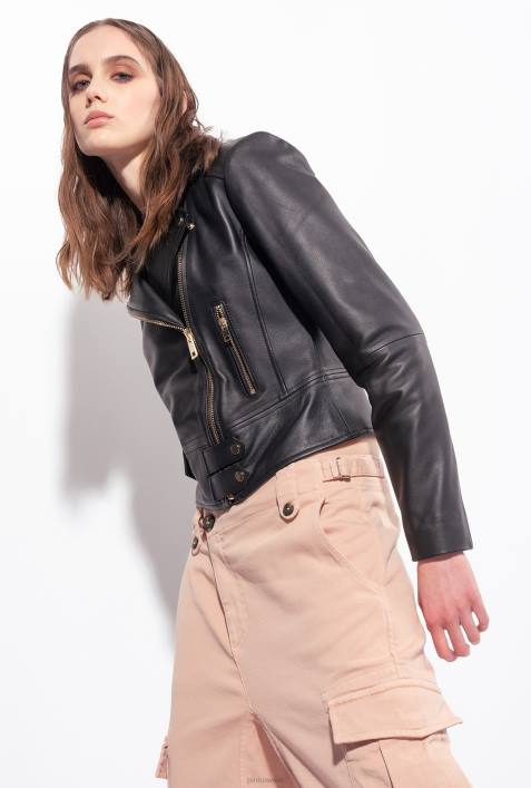 Freizeitjacken | Pinko Limousine schwarz Bikerjacke aus NappalederZ4ZP833
