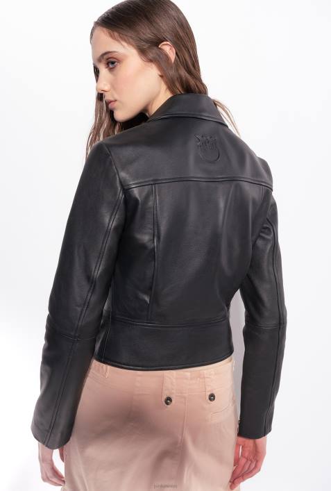 Freizeitjacken | Pinko Limousine schwarz Bikerjacke aus NappalederZ4ZP833
